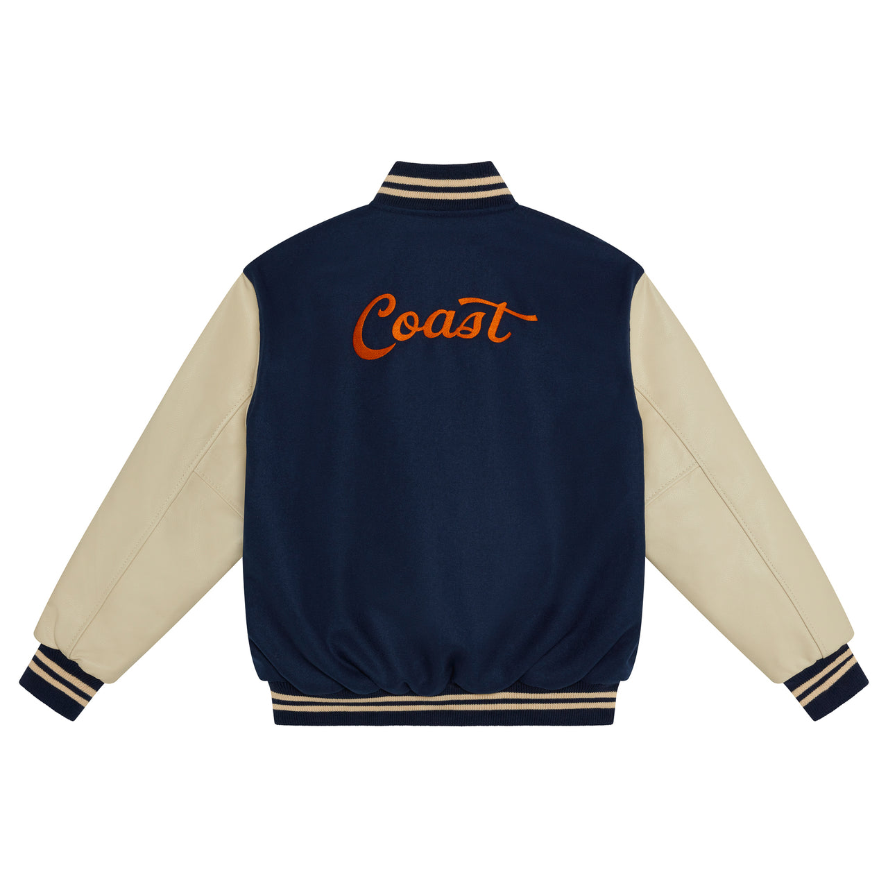 COAST Adult Wool Varsity Jacket NAVY/WHITE