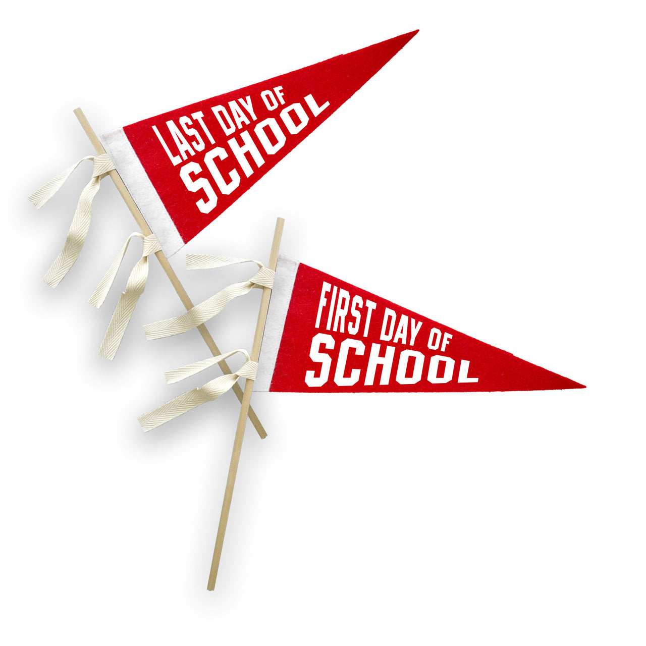 First Day Last Day Of School Pennant - Various Colors