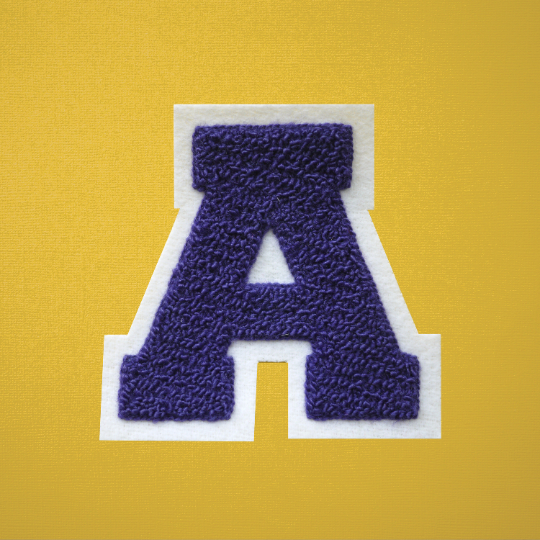 New, PURPLE, 3 Embroidered Letter w/White Felt, Varsity Letter Patc –  PatchPartyClub