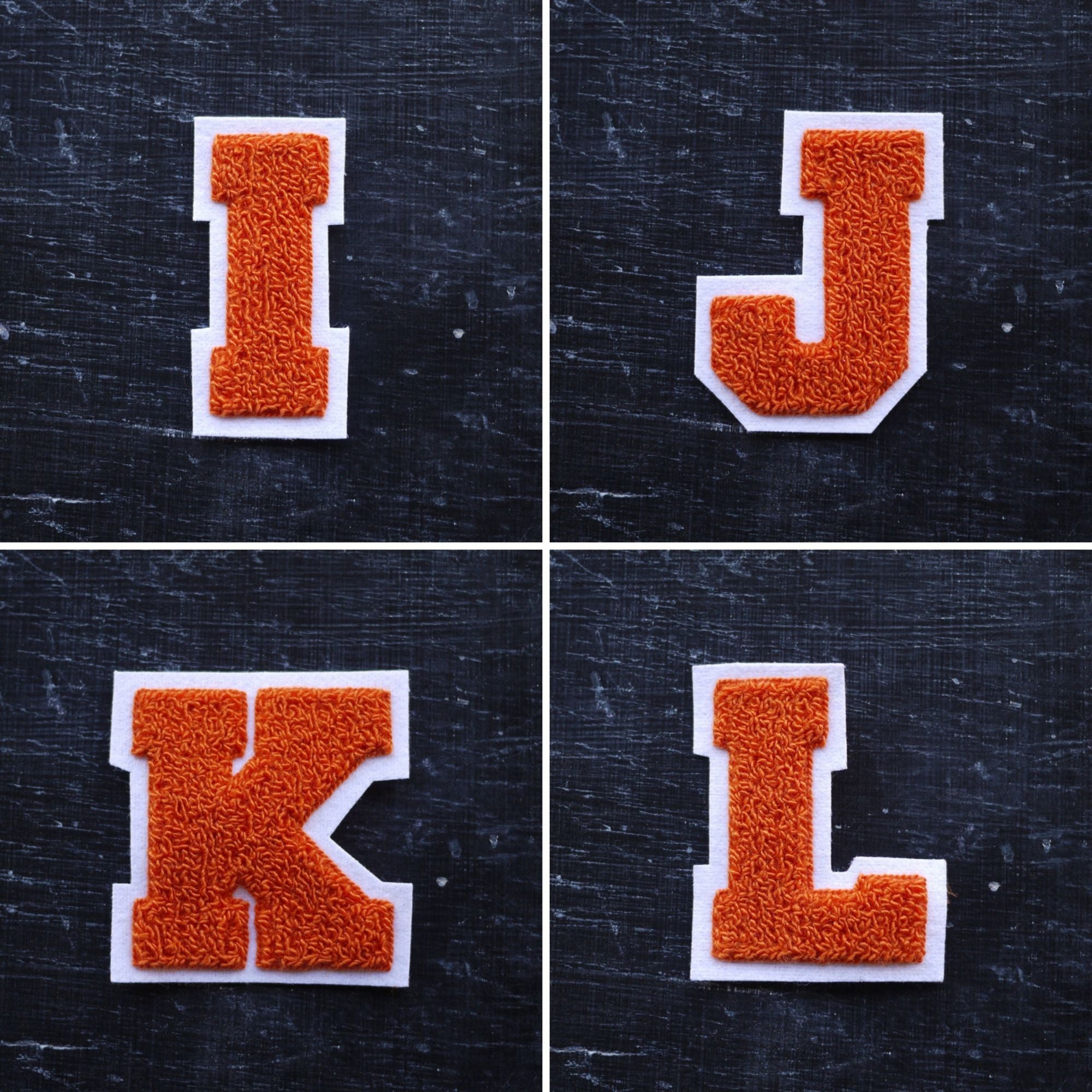 3.2 Inch Orange Chenille Letters, Iron on Chenille Letters, Iron on Varsity  Letters, Name Letters Patch, DIY Monogram,a-z Letters 