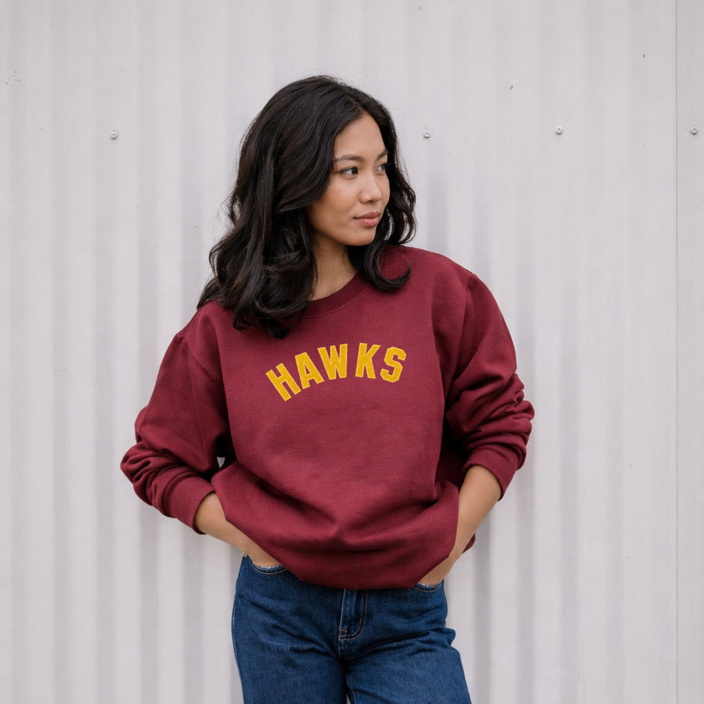Personalized Custom Felt Letter Organic Sweatshirt (up to 6 letters)