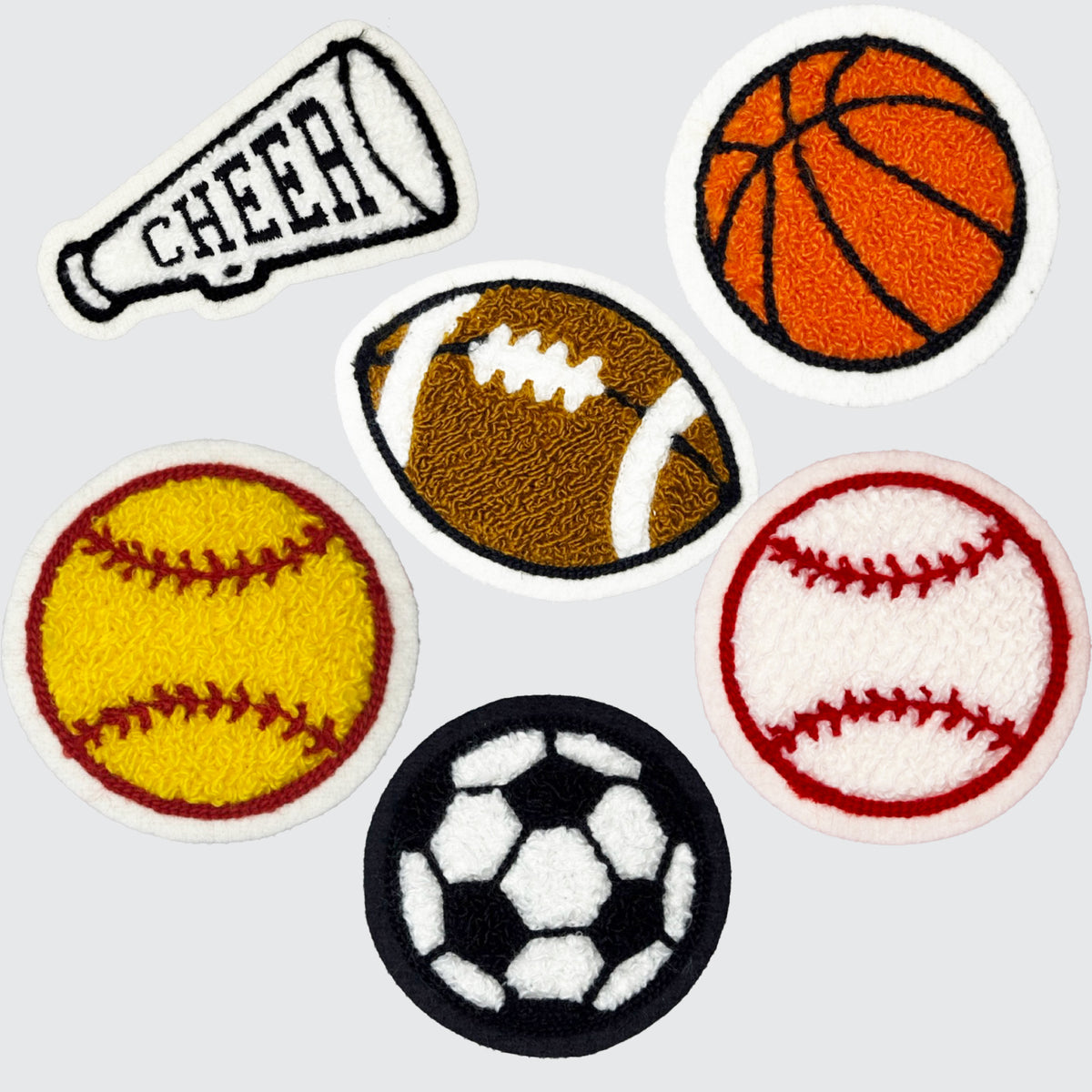 Sports Activity Chenille Felt Patches, Sew On