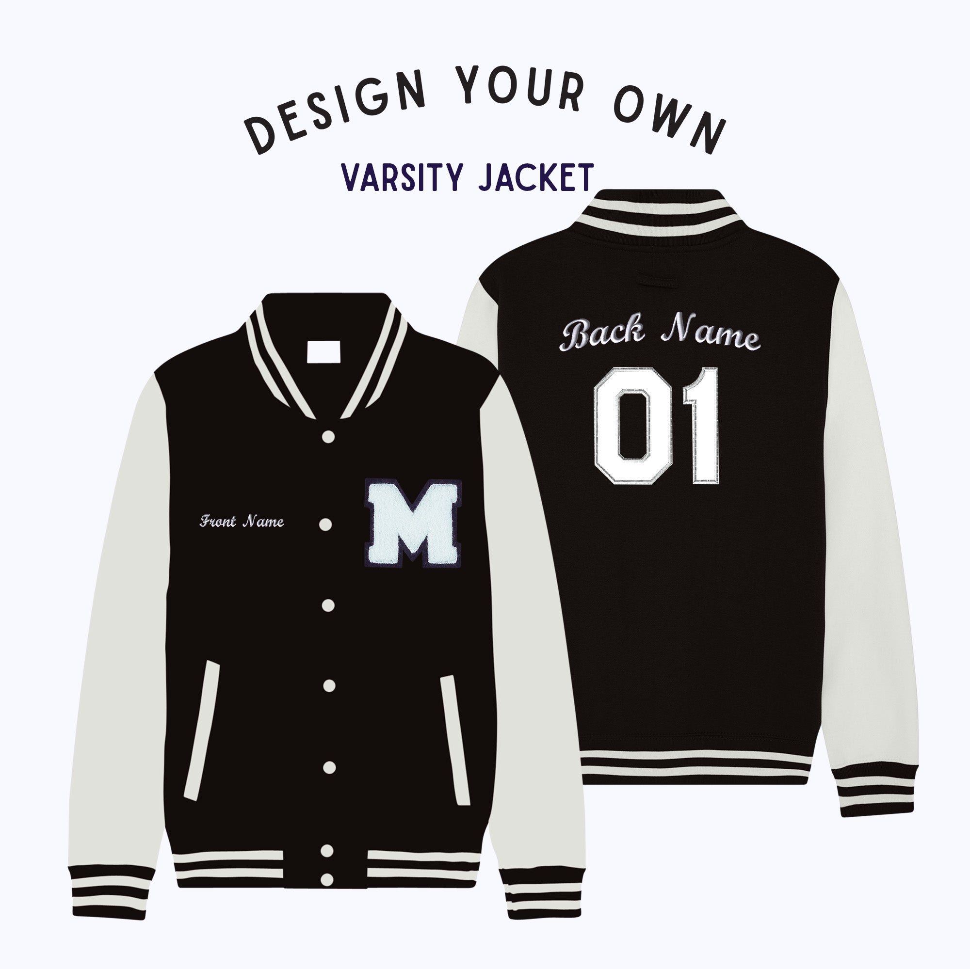 INK STITCH Unisex Jst58 Custom Embroidery Add Logo Texts Personalized  Insulated Varsity Jackets - Black (XS) at Amazon Men's Clothing store