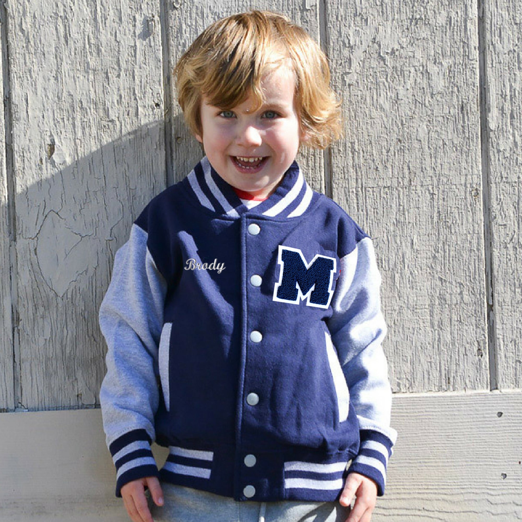 Store Personalized Jacket - Personalized Kids - Toddler, Youth, Infant, Baby Varsity Jacket - Letterman Jacket - Monogrammed Varsity Jacket