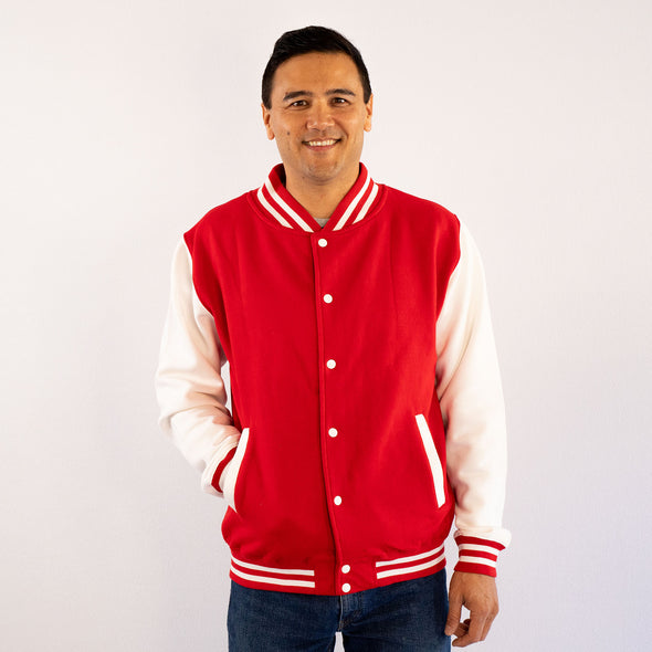 Adult Varsity Jacket RED/WHITE