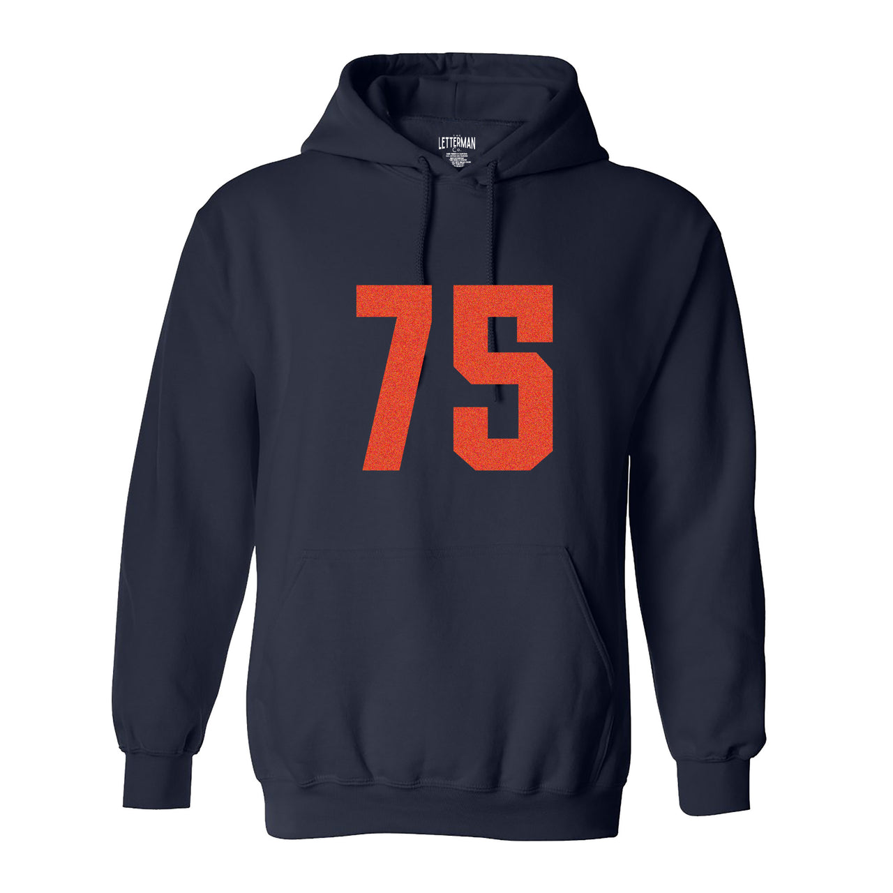 PERSONALIZED FELT NUMBER PULLOVER HOODIE