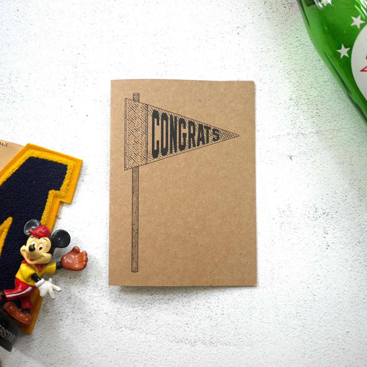 Mini Pennant Greeting Card CONGRATS