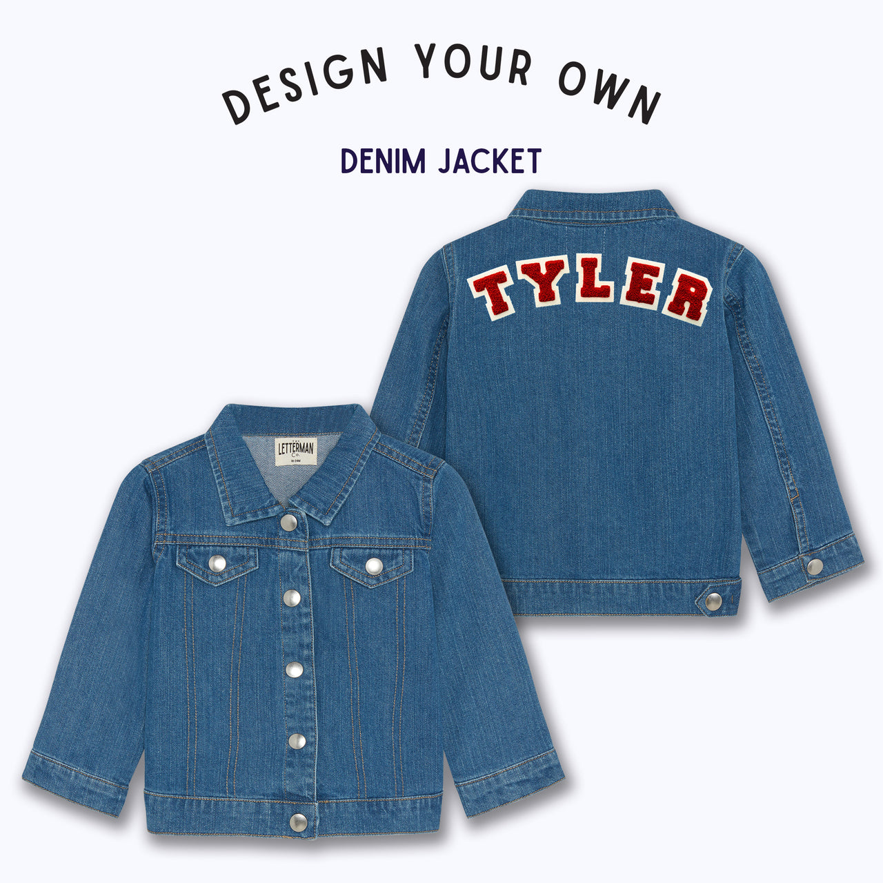 Custom Letter Baby Toddler Denim Jacket