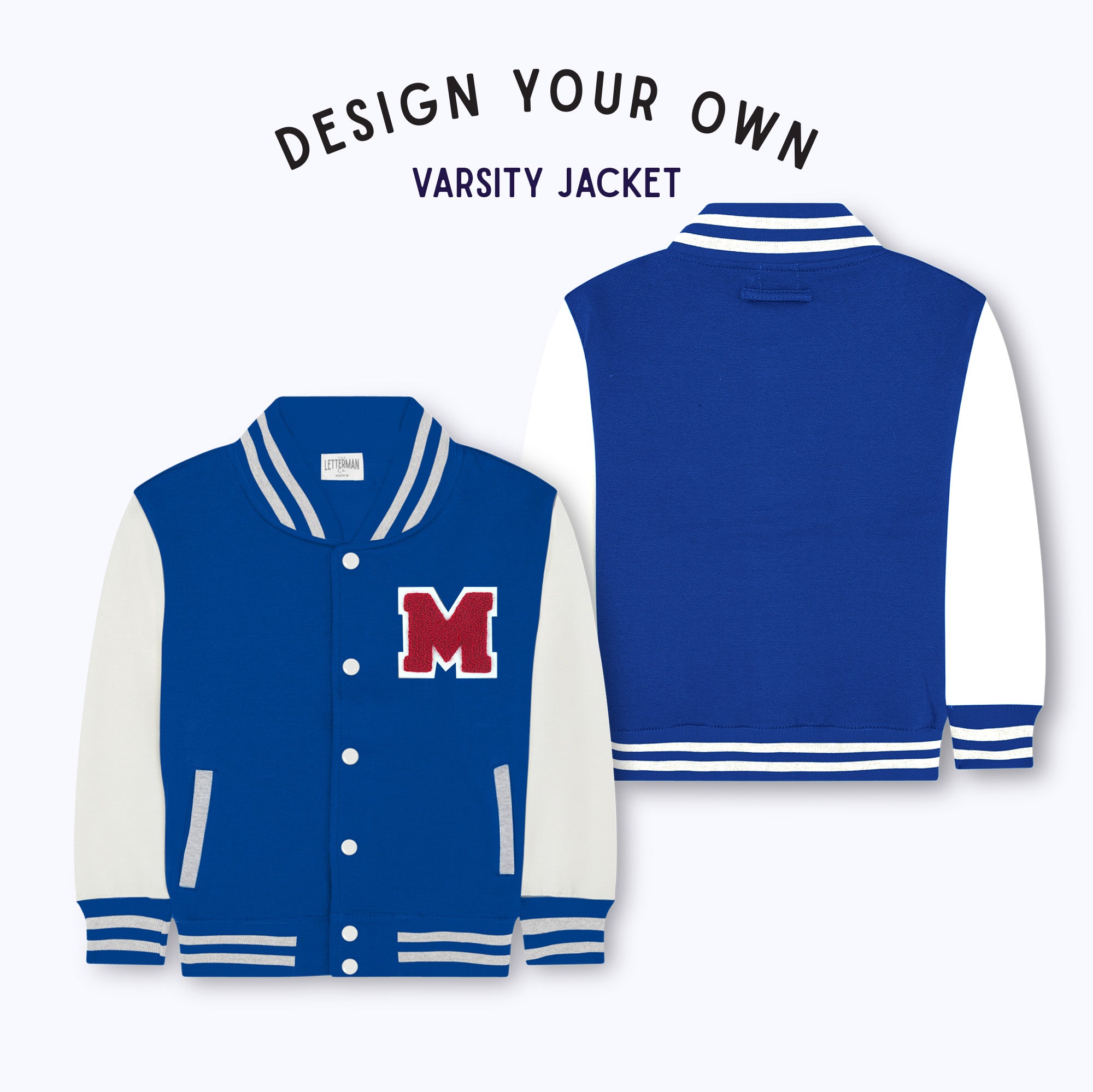 Personalized Kids Sweatshirt Varsity Jacket DESIGN YOUR OWN