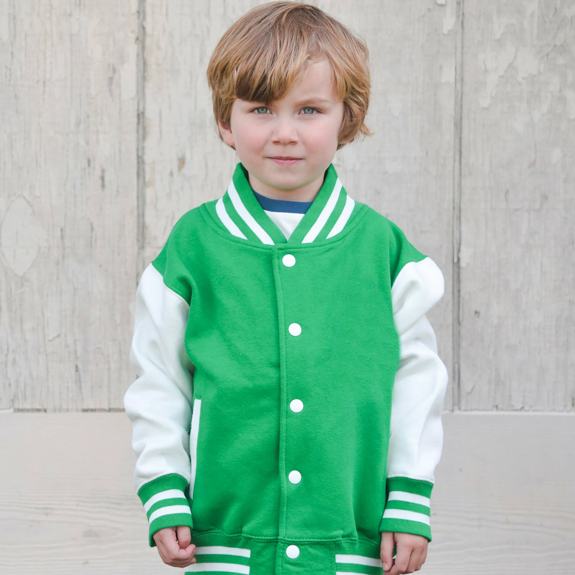 Kids Sweatshirt Varsity Jacket PURPLE/WHITE