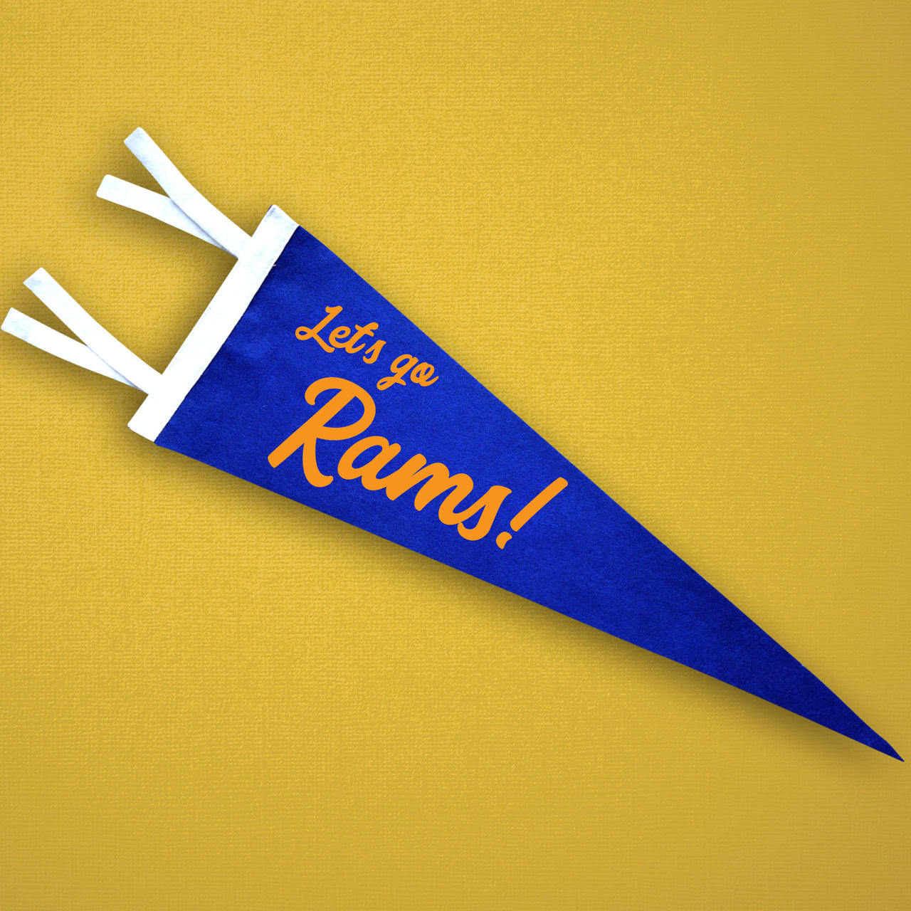 Personalized Medium Felt Pennant LET'S GO TEAM NAME