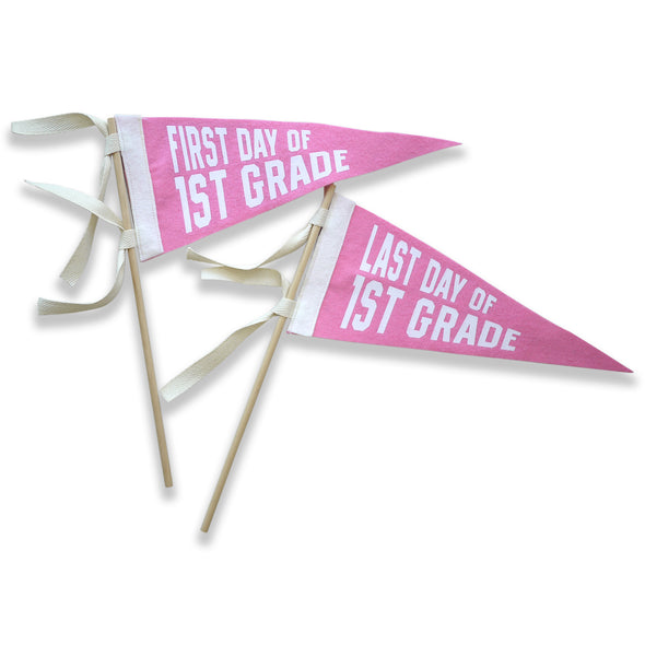First Day Last Day School Pennant - PINK
