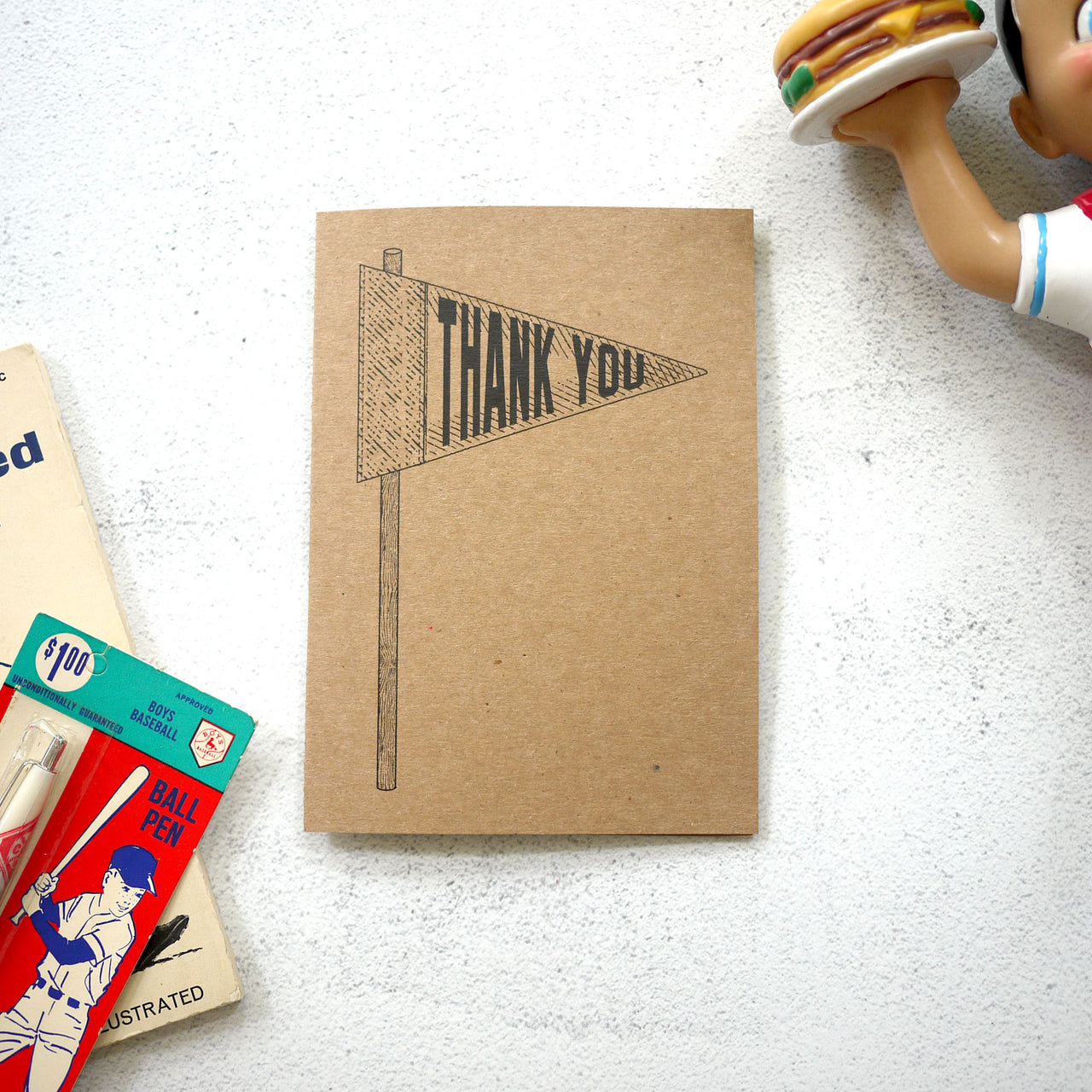 Mini Pennant Greeting Card THANK YOU