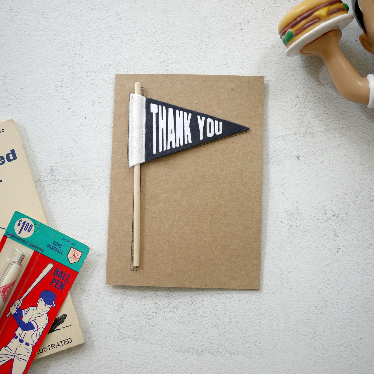 Mini Pennant Greeting Card THANK YOU